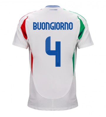 Italien Alessandro Buongiorno #4 Bortatröja EM 2024 Kortärmad